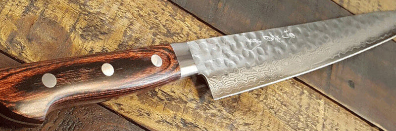 Présentation de la gamme de couteaux artisanaux Jikko Mahogani Tsuchime