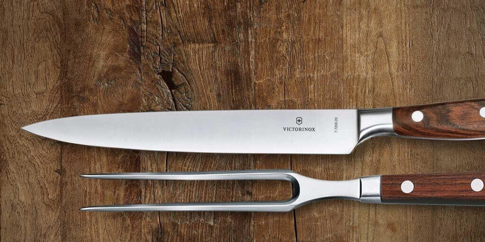 Présentation couteau de chef suisse Victorinox Maitre Rosewood