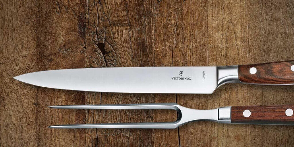 Présentation couteau de chef suisse Victorinox Maitre Rosewood