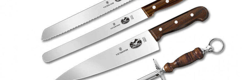 Présentation de la gamme de couteaux de cuisine Rosewood Victorinox 