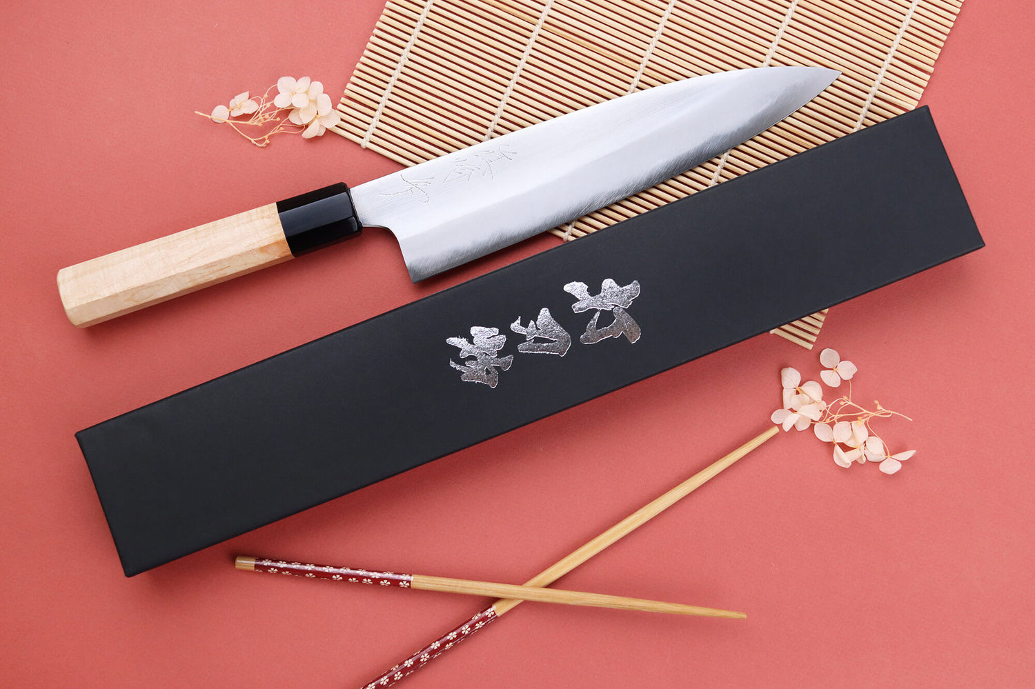 Couteau de chef 21cm japonais artisanal Naoki Mazaki WS2 poli