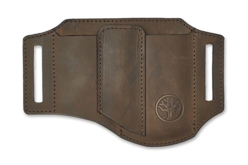 Étui Böker Nubuck Ed-Three 09BO296 en cuir marron 3 compartiments