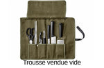 Trousse de cuisinier vide Triangle en toile cirée kaki 45 x 35,5cm