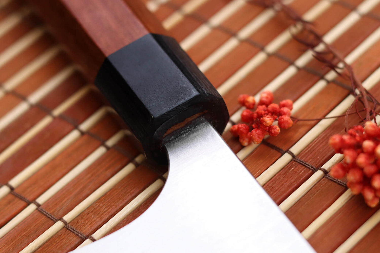 Couteau de chef kiritsuke japonais artisanal Shibata Koutetsu R2 21cm