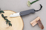 Couteau pliant Skult français éco-responsable manche gris 10cm