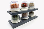 Plateau rectangulaire empilable Finamill pour 3 capsules de broyage