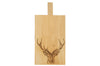 Planche de service en chêne Selbrae House 50x25x2cm avec poignée - Motif cerf