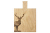 Planche de service en chêne Selbrae House 35x25x2cm avec poignée - Motif cerf