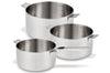 Set de 3 casseroles Beka Evolution tri-ply 16, 18 et 20cm - Poignée amovible incluse