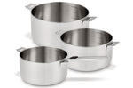 Set de 3 casseroles Beka Evolution tri-ply 16, 18 et 20cm - Poignée amovible incluse