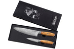 Coffret 2 couteaux Wusaki Fujiko 10CR damas Chef + Office