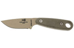 Couteau Esee Izula II DT lame acier carbone 6,2cm manche micarta désert + étui