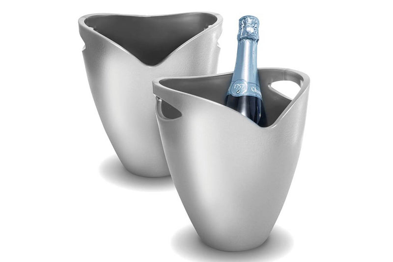 Seau à champagne Pulltex avec poignées - Argent