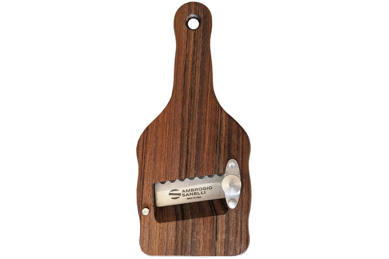 Mandoline à truffes Ambrogio Sanelli lame crantée en inox et manche en ovangkol