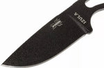 Couteau de cou Esee Izula IZULA-B lame acier carbone 6,2cm manche ajouré acier noir + étui