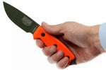 Couteau Esee 3 ESEE-3P-OD lame acier carbone vert 8,8cm manche G10 orange + étui