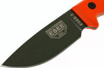 Couteau Esee 3 ESEE-3P-OD lame acier carbone vert 8,8cm manche G10 orange + étui