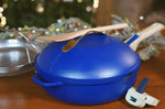 Poêle antiadhérente Cookut La Fabuleuse 8-en-1 bleue - 28cm