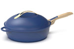 Poêle antiadhérente Cookut La Fabuleuse 8-en-1 bleue - 28cm