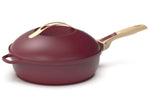 Poêle antiadhérente Cookut La Fabuleuse 8-en-1 rubis - 28cm