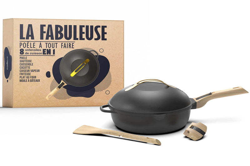 Poêle antiadhérente Cookut La Fabuleuse 8-en-1 météore - 28cm