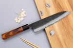 Couteau de chef 21cm japonais artisanal Yuzo Black Nashiji