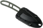 Couteau de cou Esee Candiru CAN-OD lame acier carbone 5,1cm manche en acier vert + étui
