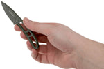 Couteau de cou Esee Candiru CAN-OD lame acier carbone 5,1cm manche en acier vert + étui
