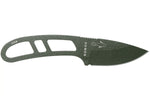 Couteau de cou Esee Candiru CAN-OD lame acier carbone 5,1cm manche en acier vert + étui