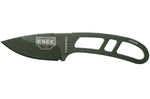 Couteau de cou Esee Candiru CAN-OD lame acier carbone 5,1cm manche en acier vert + étui