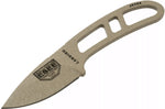 Couteau de cou Esee Candiru Dark Earth CAN-DE lame acier carbone 5,1cm manche ajouré en acier + étui