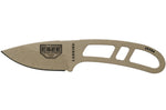 Couteau de cou Esee Candiru Dark Earth CAN-DE lame acier carbone 5,1cm manche ajouré en acier + étui