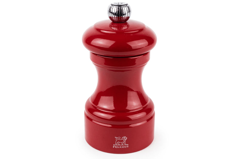 Moulin à sel sec manuel Peugeot Bistro en bois laqué rouge passion 10cm