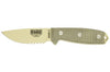 Couteau Esee 4 Desert 3SMDT lame semi-dentée en acier carbone 8,8cm manche micarta + étui zytel