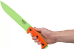 Machette Esee Junglas JUNGLAS-VG-E lame carbone venom green 26,5cm manche G10 orange + étui