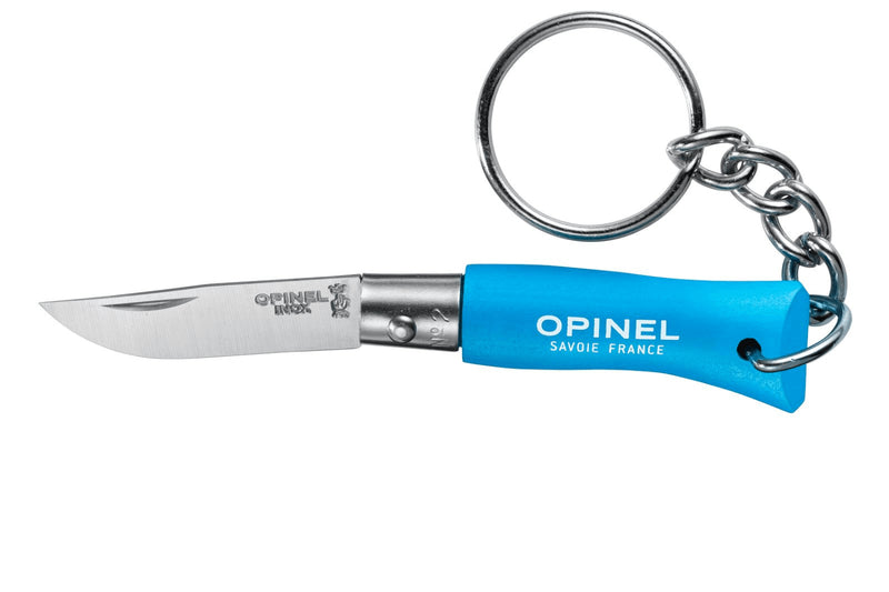 Couteau pliant Opinel Porte-clés Colorama n°02 lame 3,5cm manche charme cyan
