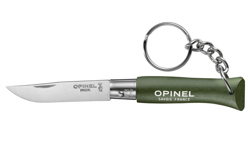 Couteau pliant Opinel Porte-clés Colorama n°04 lame 5cm manche charme kaki
