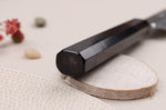 Couteau sakimaru takohiki japonais artisanal 30cm Sakai Takayuki Byakko manche en ébène + étui