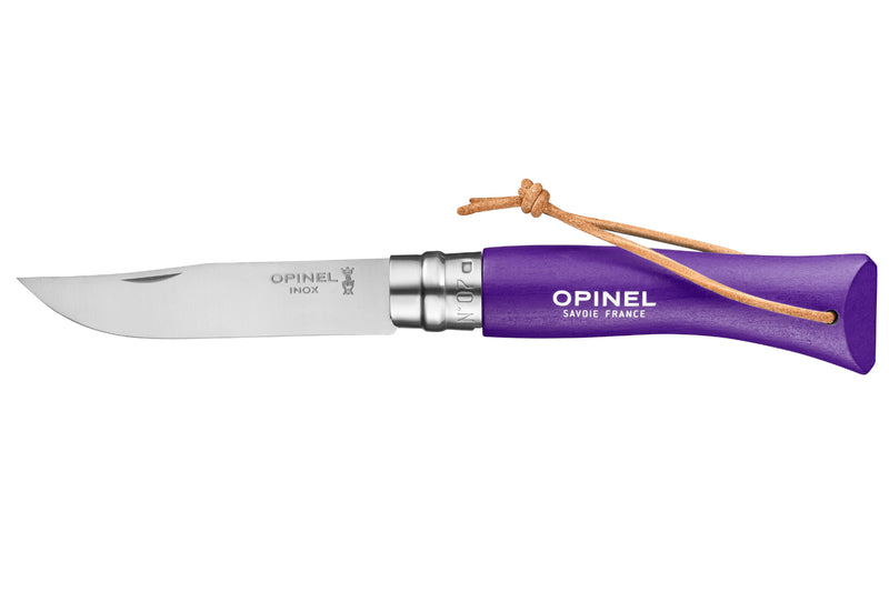 Couteau pliant Opinel Baroudeur Colorama n°07 lame 8cm manche charme violet