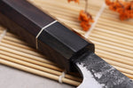 Couteau universel 12cm japonais artisanal Naoki Mazaki WS2 Black Nashiji