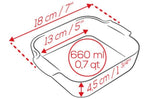 Plat four carré Peugeot Appolia en céramique noire satinée 13x13x4,5cm