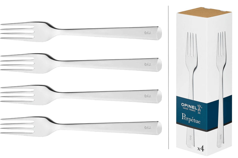 Boîte de 4 fourchettes de table Opinel Perpétue tout en acier inox