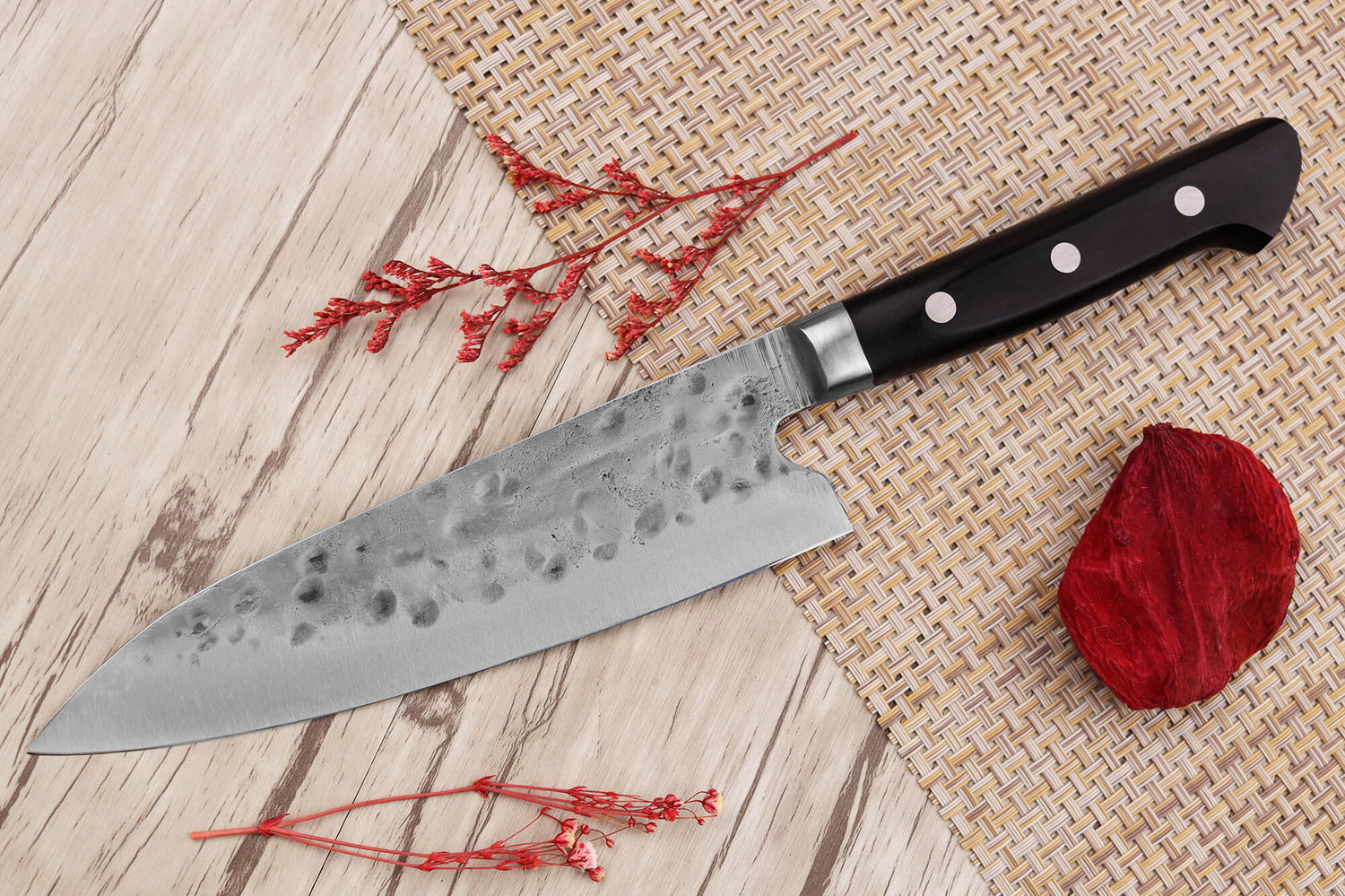Couteau de chef 18cm japonais artisanal Fujiwara Maboroshi