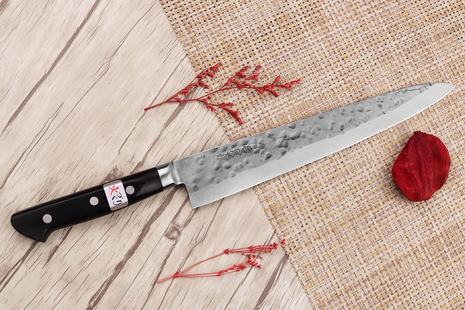 Couteau sujihiki 27cm japonais artisanal Fujiwara Maboroshi