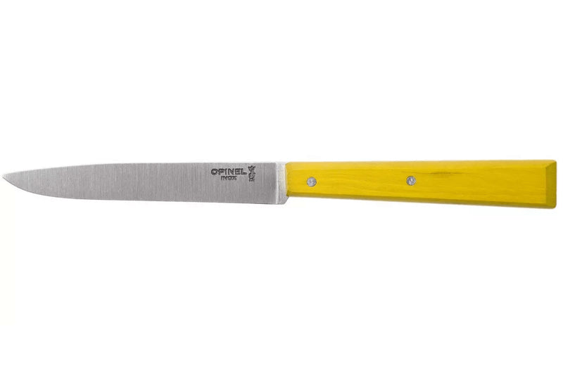 Couteau de table Opinel Bon Appétit Bois n°125 lame 11cm en inox manche en charme jaune