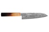 Couteau santoku japonais artisanal Yoshihiro ZAD lame damassée 18cm