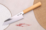 Couteau santoku kiritsuke 18cm japonais artisanal Hado Ginsan Cherry