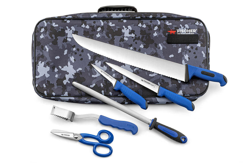 Mallette de poissonnier Fischer 6 couteaux et accessoires