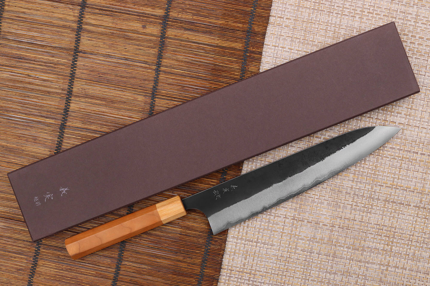 Couteau de chef japonais artisanal Yoshimi Kato AS Brut 24cm