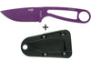 Couteau de cou Esee Izula IZULA-PURP-BLK lame acier carbone 6,2cm manche troué acier + étui noir